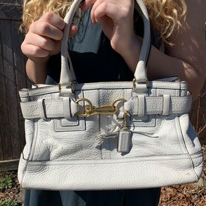 White Leather Coach purse